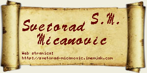 Svetorad Mićanović vizit kartica